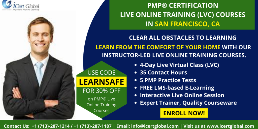 PMP Certification Live Online Training in San Francisco, CA Buy